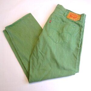 Levis Jeans 501 Buttonfly Green Size 42x29